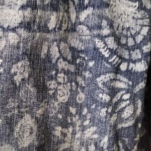 Gently used print jeans